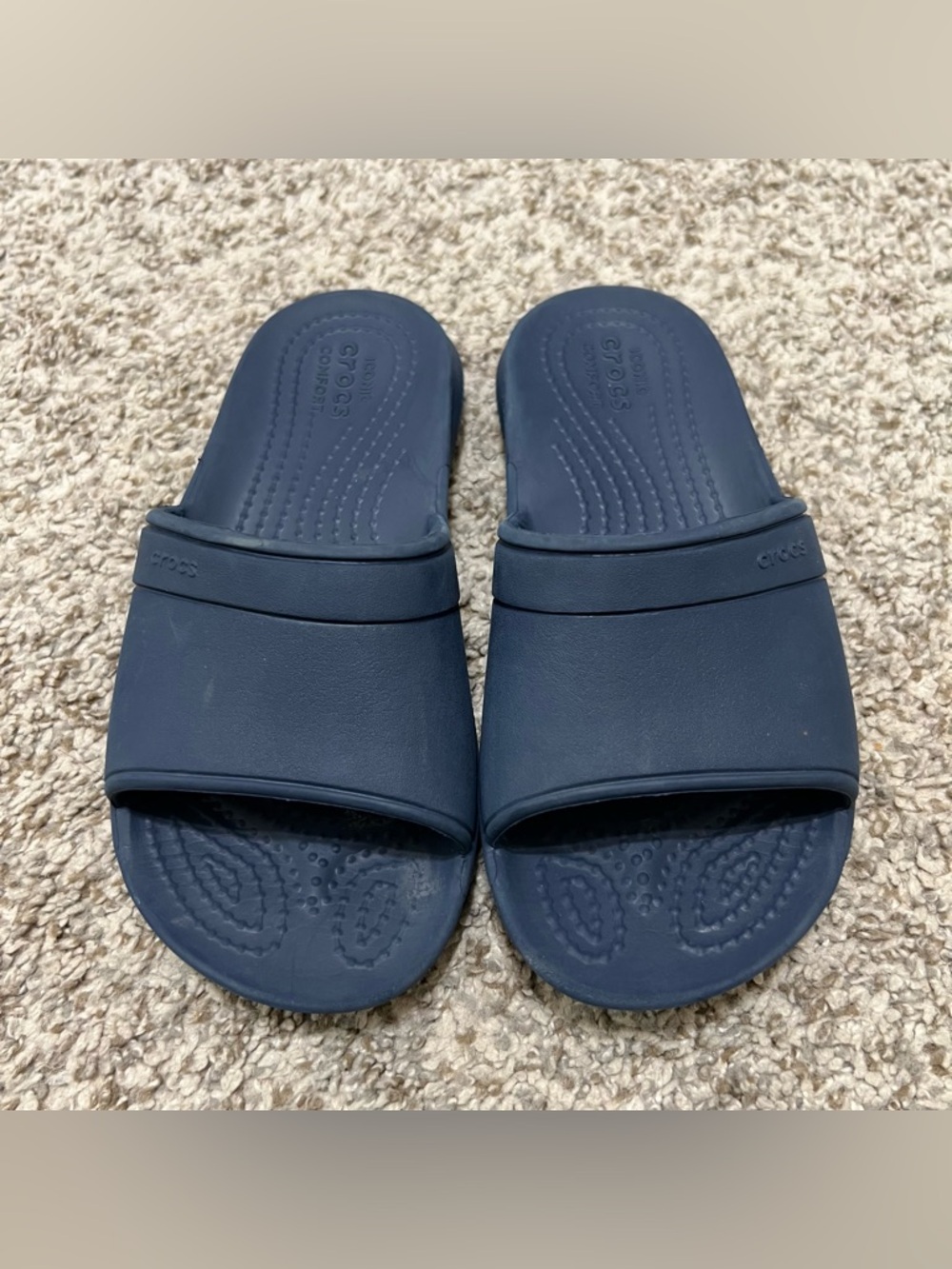 CROCS Kids Classic Iconic Navy Slide Sandals Size C13 Unisex